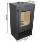 BALKAN ENERGY wood stove, Talon model, Power 7kW