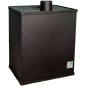Prity Holzofen, 15 kW, Edelstahl, Schwarz