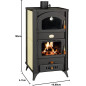 Prity FG W18R Holzofen mit integriertem Backofen, 23 kW Prity FG W18R Holzofen mit integriertem Backofen, 23 kW