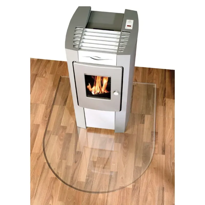 Plaque de sol en verre – Protection design pour poêle et cheminée