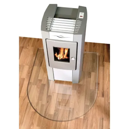 Plaque de sol en verre | Différentes formes pour poêle et cheminée