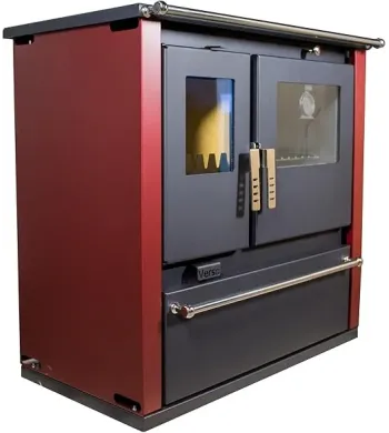 EEK A+ Verso CS Plus – Küchen-Holzofen 7,7 kW Bordo