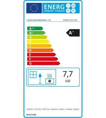 Poêle de cuisine à bois EEK A+ Verso CS Plus 7,7 kW Bordo | Écologique & performant