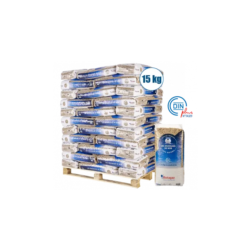 Pallet BUTAGAZ pellets houtpellets 66 zakken van 15kg